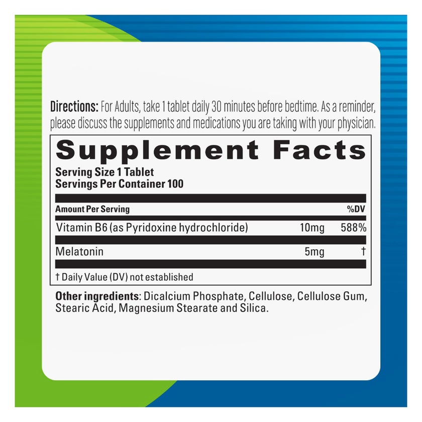 Blueberry Naturals Melatonin 5mg Tablets, Pack of 100’s